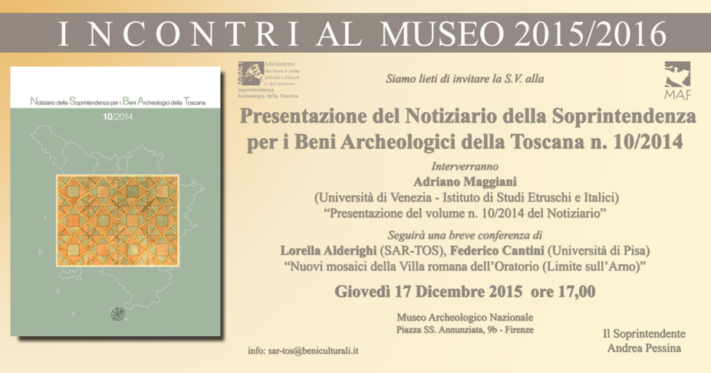 Locandina Incontri al Museo 2015/2016