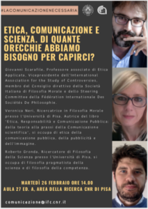 Seminario Etica, comunicazione e scienza