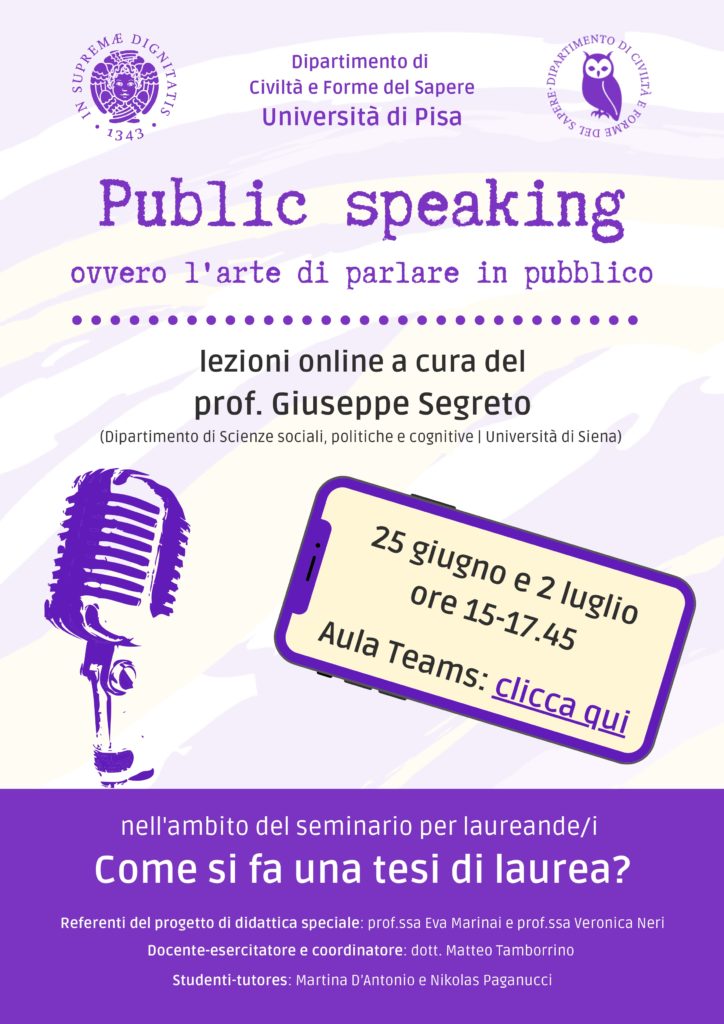 Locandina Public Speaking