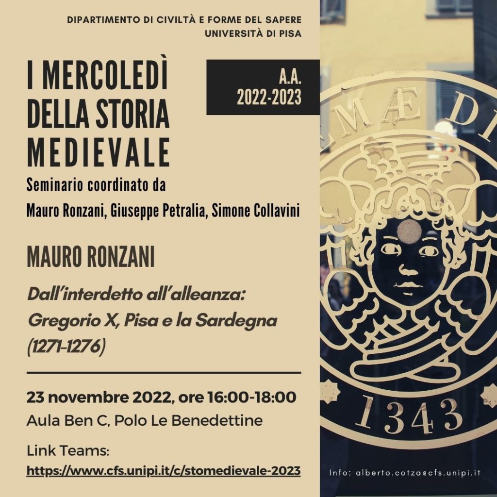 mercoledì storia medievale - seminario ronzani