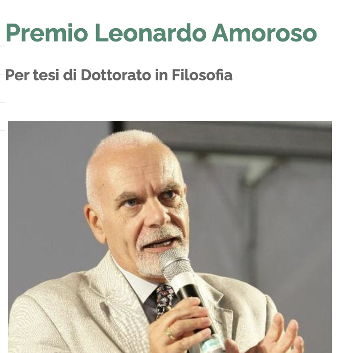 Premio Leonardo Amoroso 2023