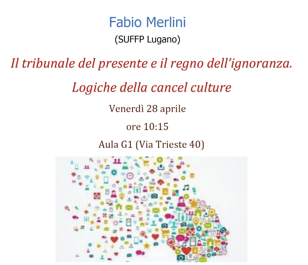 Seminario prof. Merlini 28 aprile aula G1 ore 10.15