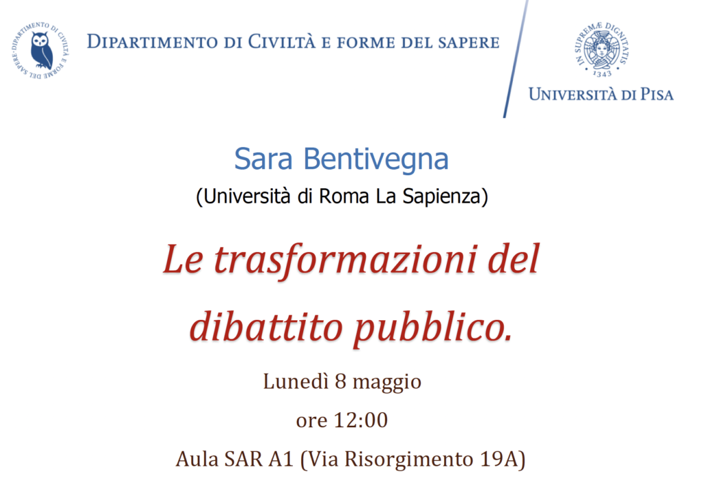 Lezione Bentivegna 8 maggio 2023